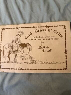 God, Grass n' Grits Cartoon Book by Jeff Elison - Beige Cover